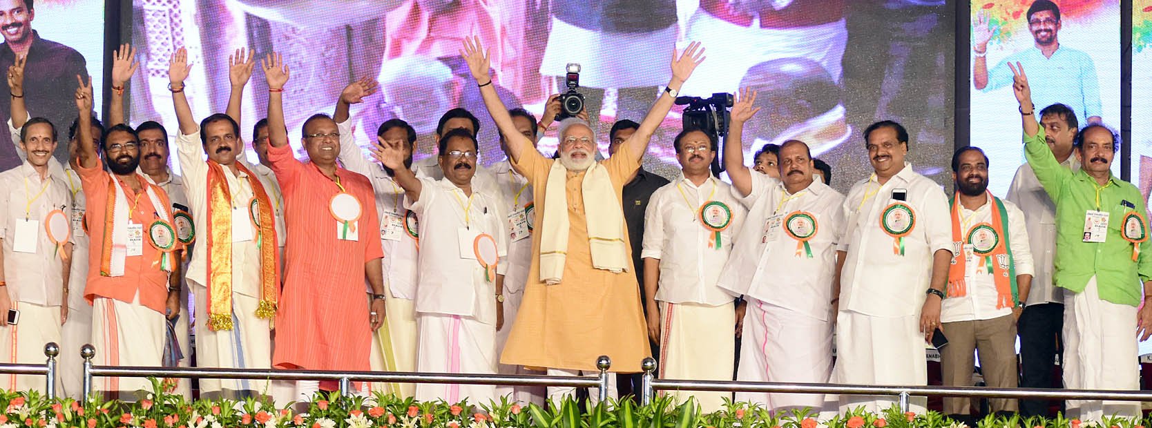  Prime minister Naredra Modi attending a election meeting organised by 