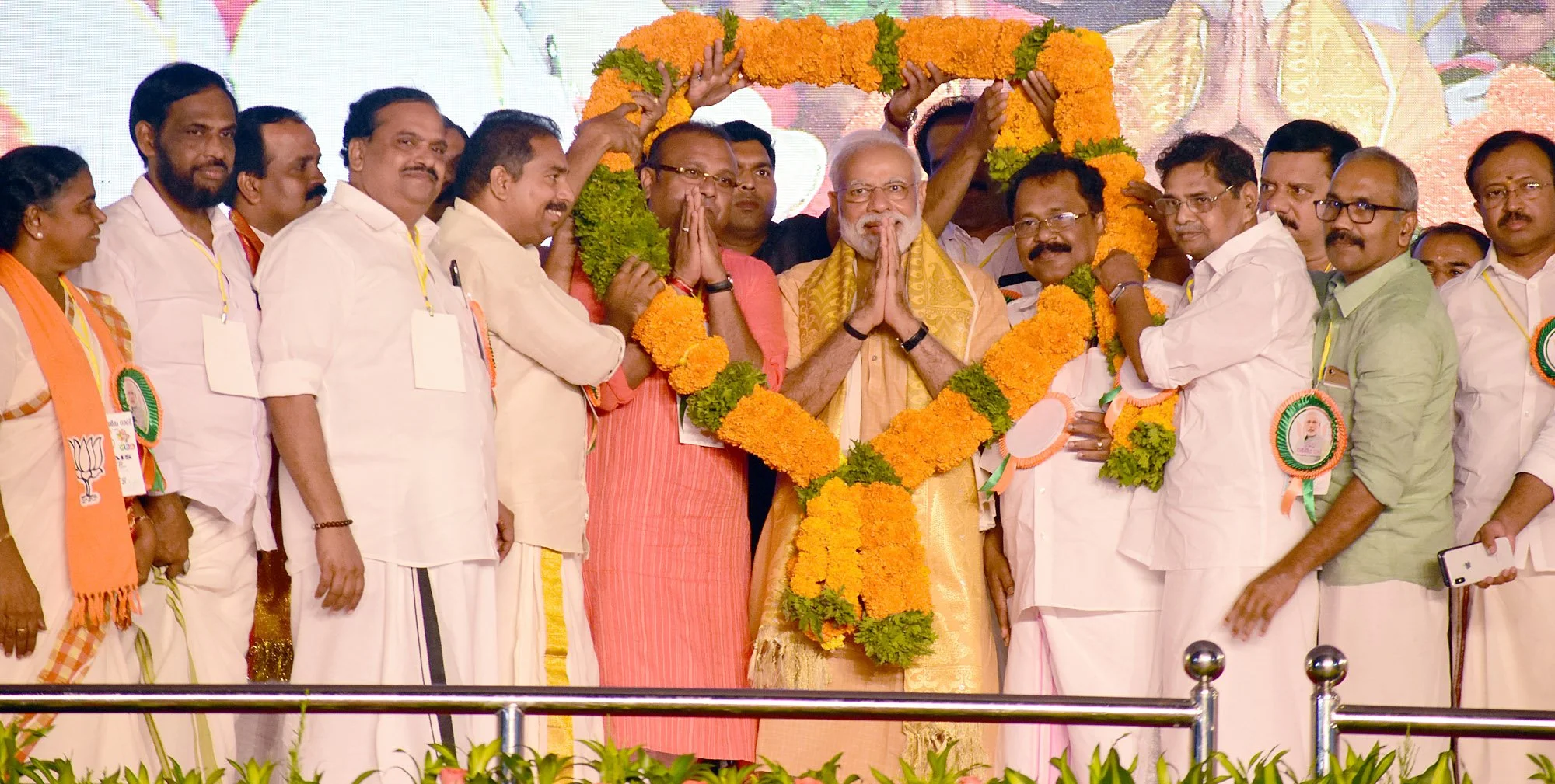  Prime minister Naredra Modi attending a election meeting organised by 