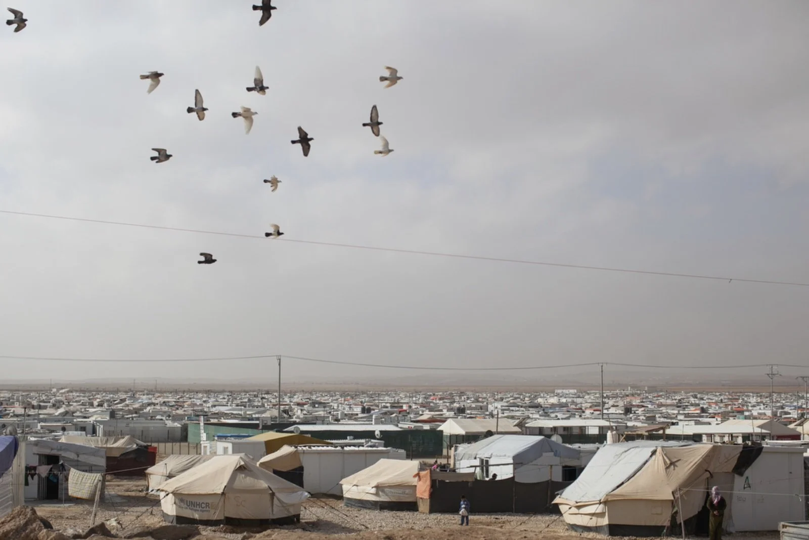  A view of Zaatari refugee camp. (Christopher Lee/GroundTruth) 
