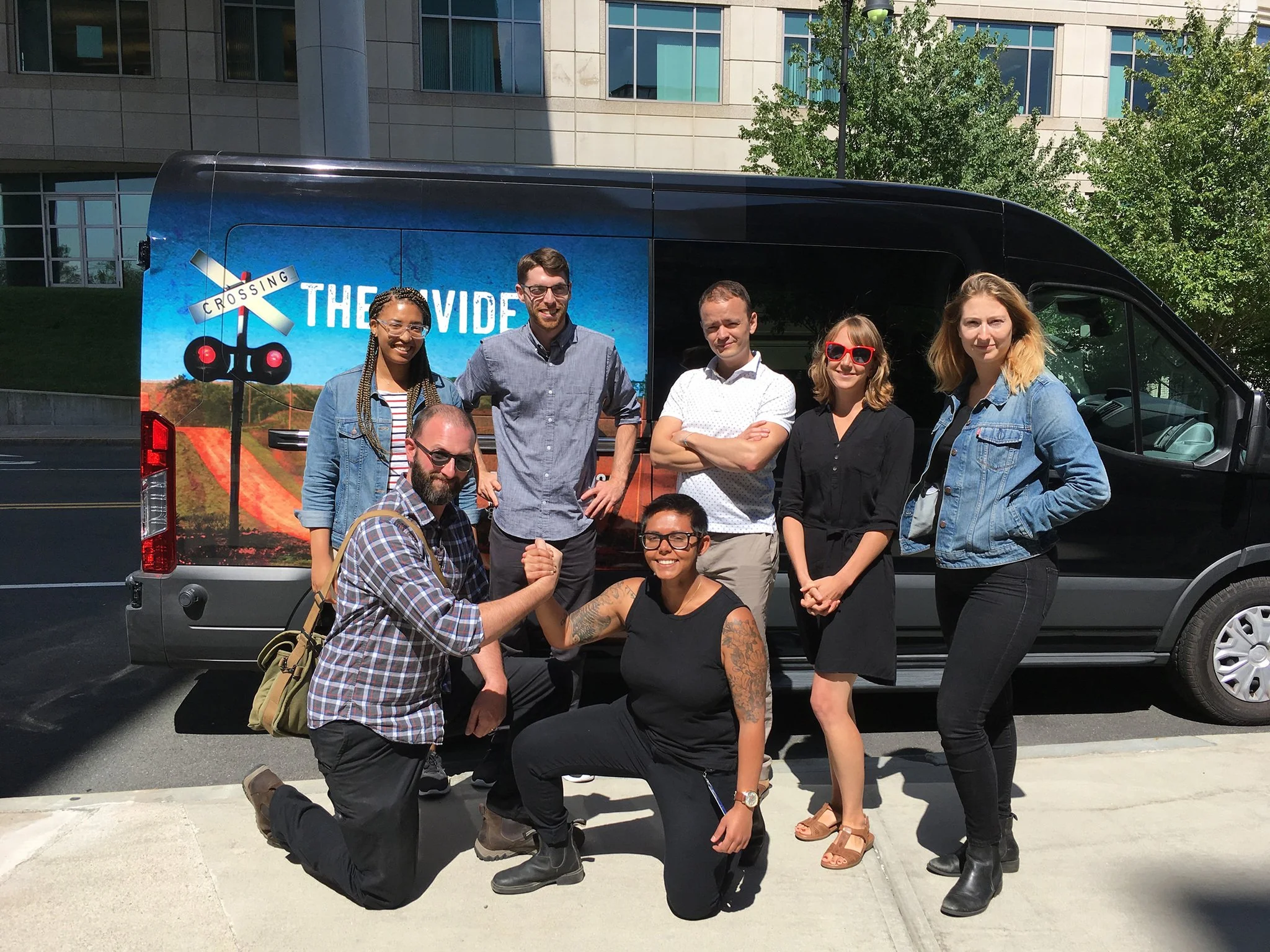 The Team:5 reporters, 2 field producers, 1 van