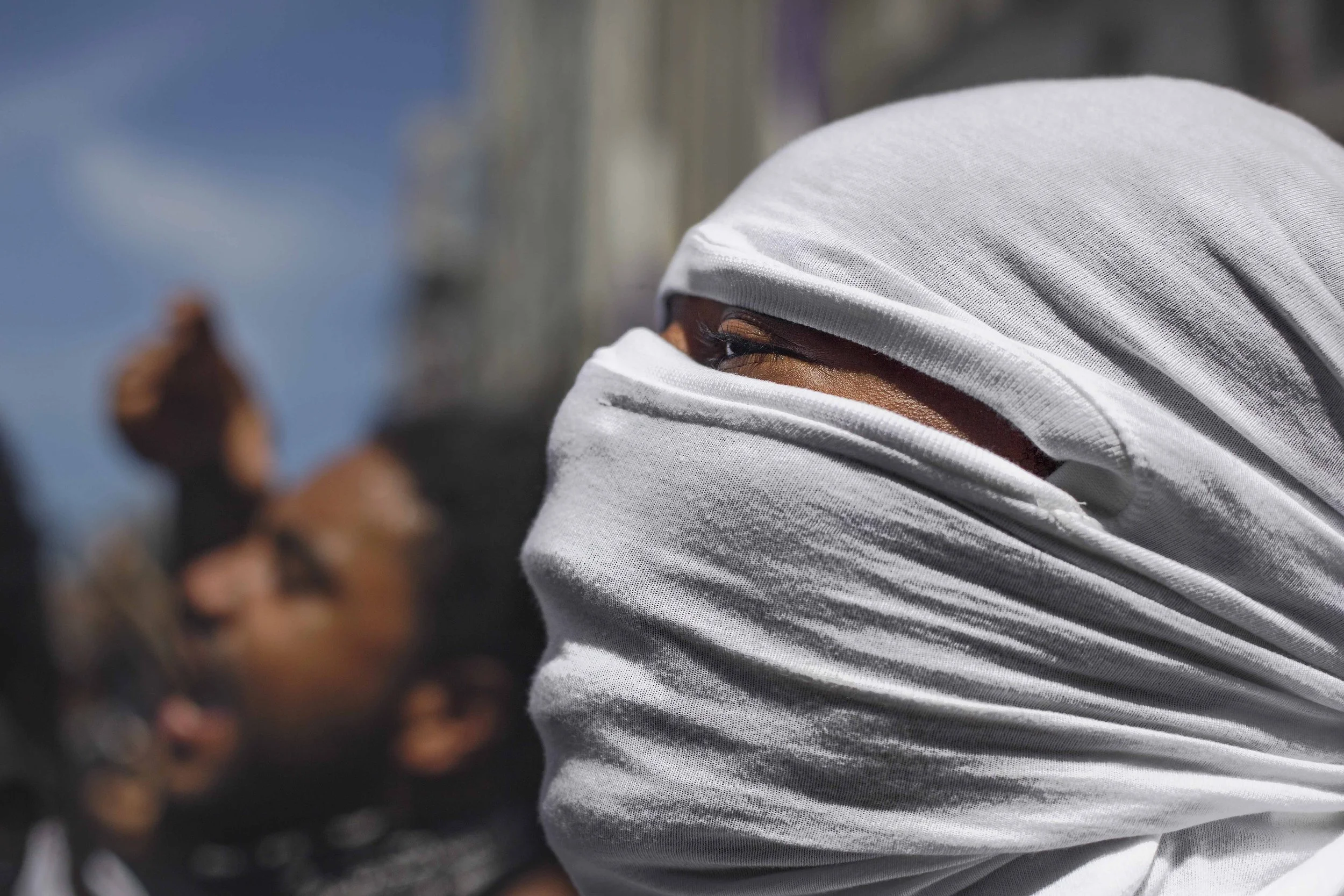  Counter-protesters clashed with riot police as the Boston Police tried to evacuate the Free Speech Rally attendees. (Shay Horse/GroundTruth) 