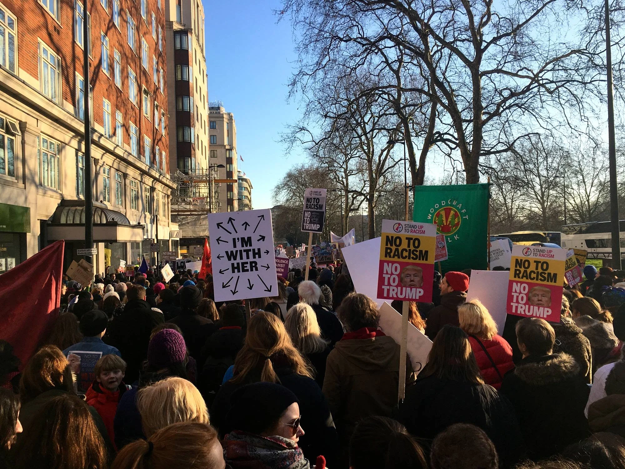 What some of the 100,000 London protesters had to say about Trump