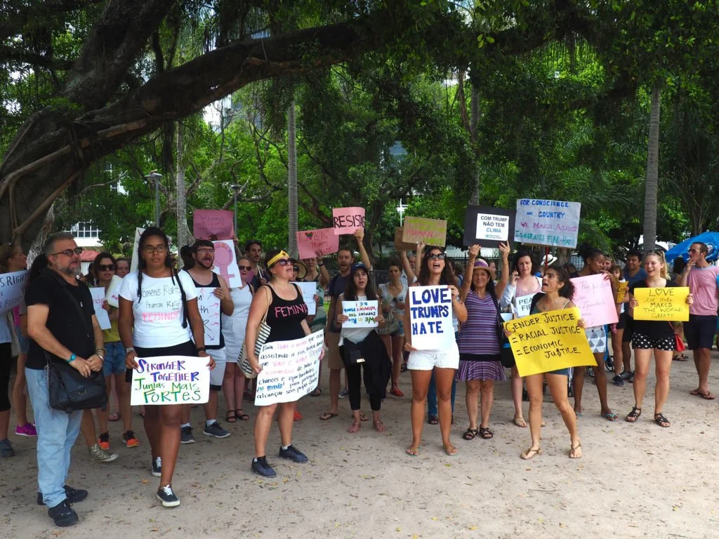 At Women’s March in Rio, worries about Brazil’s growing right wing