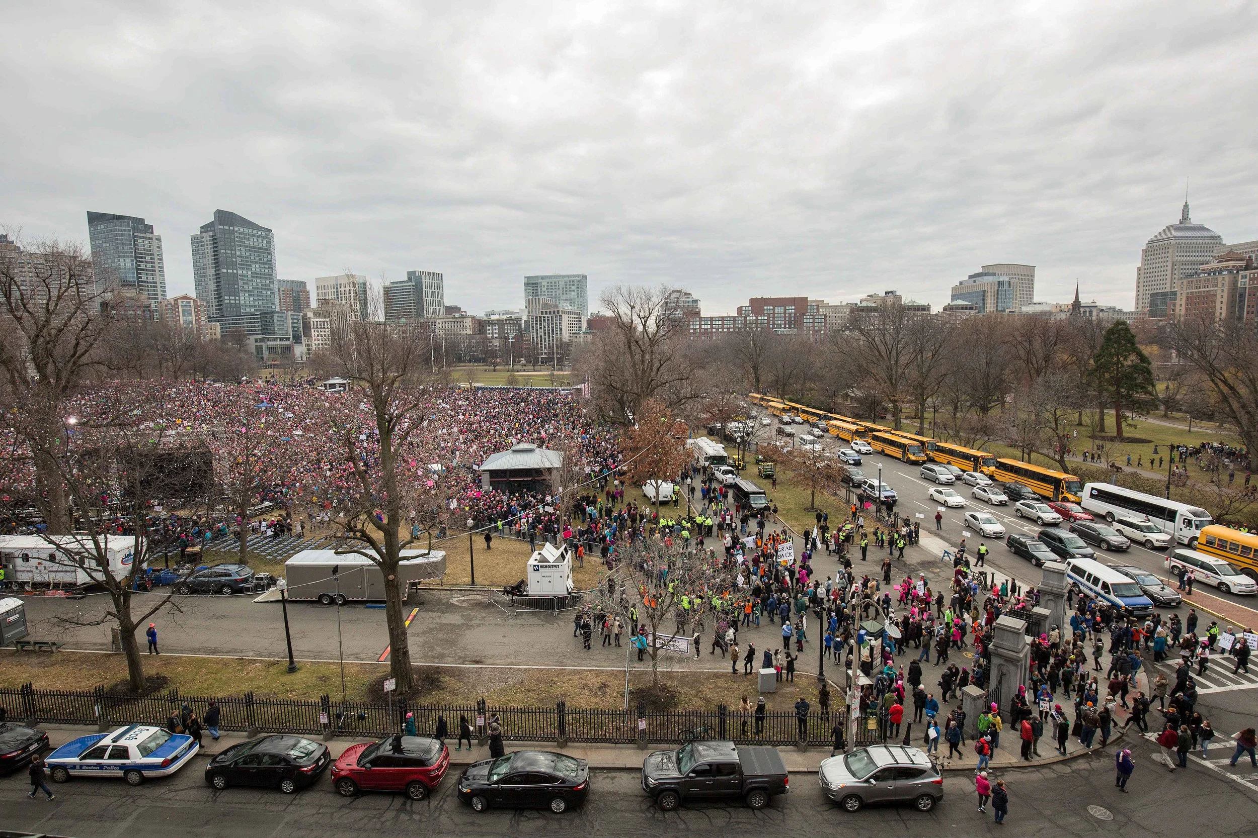  An estimated 150 – 170,000 people attended the Women’s March in Boston on Jan. 21, 2017. (Photo by Alastair Pike) 