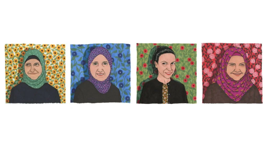 Four women who fled Syria
