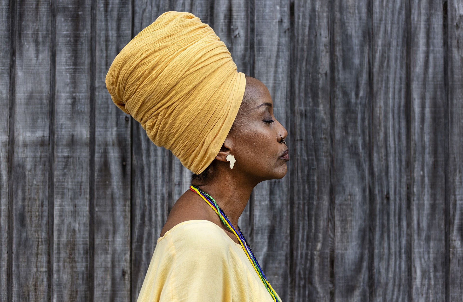  Maati Jone Primm, owner of Marshall’s Music and Bookstore, is photographed in the 600 block of Farish Street Tuesday, July 3, 2018. (Photo by Eric J. Shelton/GroundTruth) 