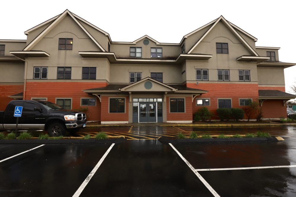   The Columbus House shelter in New Haven. (Photo by Chris Ehrmann/GroundTruth)  