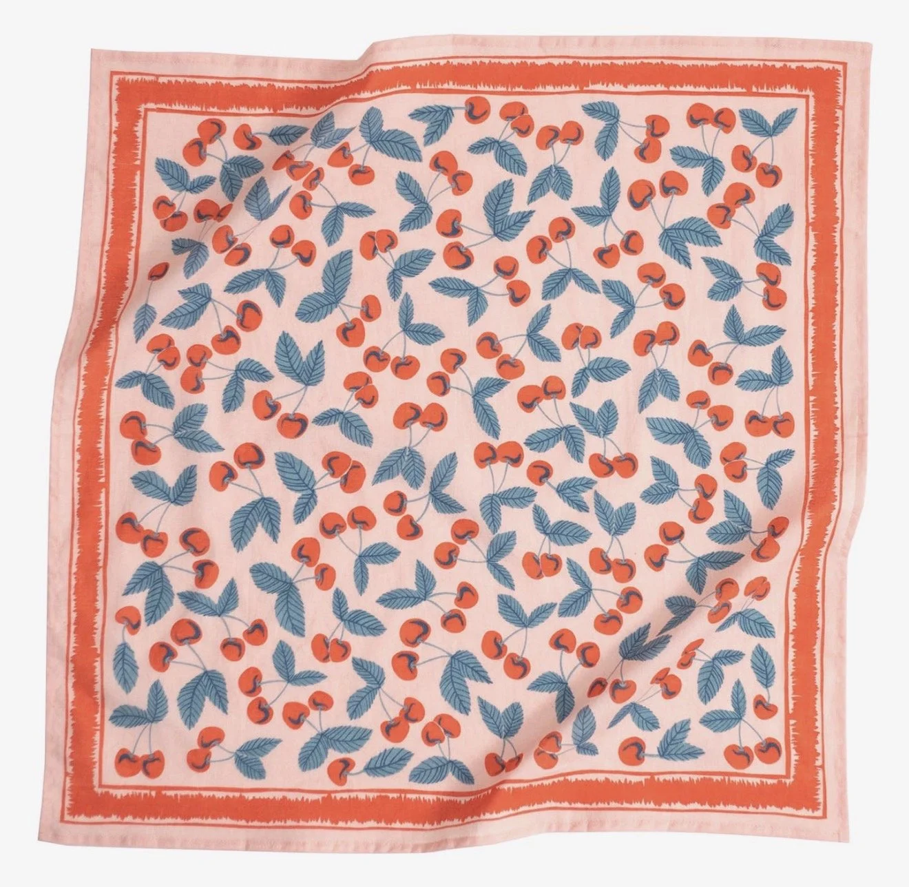 Cherry Pink Blue Bandana