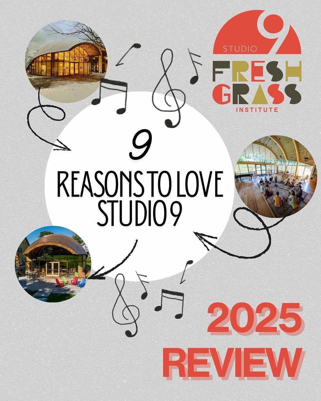We're celebrating an unforgettable year at Studio 9! The launch of the FreshGrass Institute is a major highlight, and we're sharing 9 reasons why we're so passionate about Studio 9! More to come in 2026! Stay tuned! 

#musicintheberkshires #intheberk