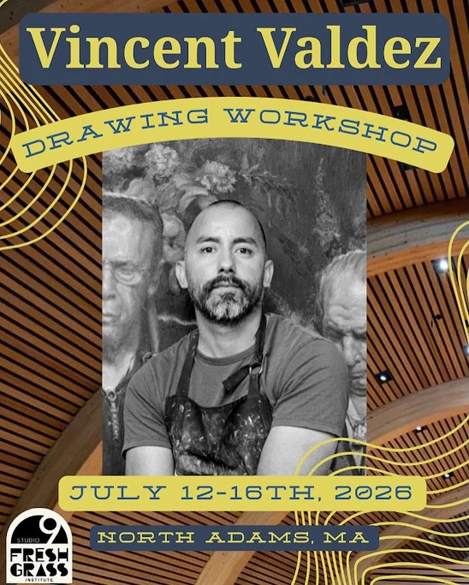 ✏️FreshGrass Institute invites you to immerse yourself in a 4-day drawing workshop with highly acclaimed contemporary artist Vincent Valdez. This workshop is focused on the intersection of figurative drawing and developing concepts. Participants shou