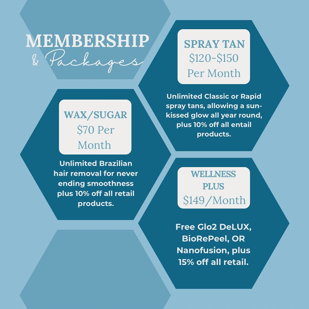 Glow up all year long ✨ Ready to save on your favorite self-care treatments? Check out my exclusive packages &amp; memberships for waxing, spray tanning, and advanced facials &ndash; because your glow deserves VIP treatment! 💛 

#SkincareGoals #Beau