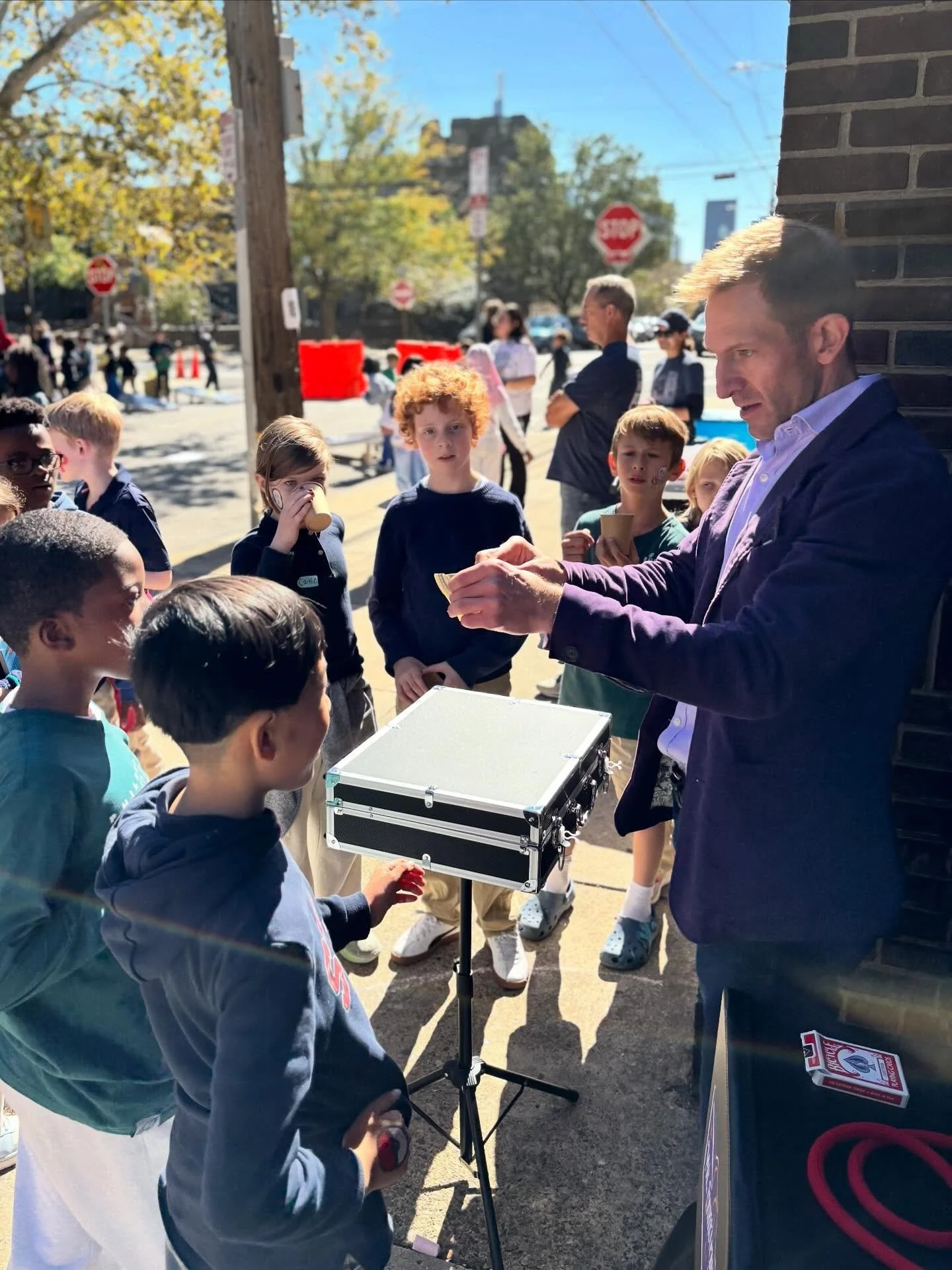Tearing money in half! This is why public schools are underfunded! jk, I had a great time at Fall Fest at @bachemartinschool