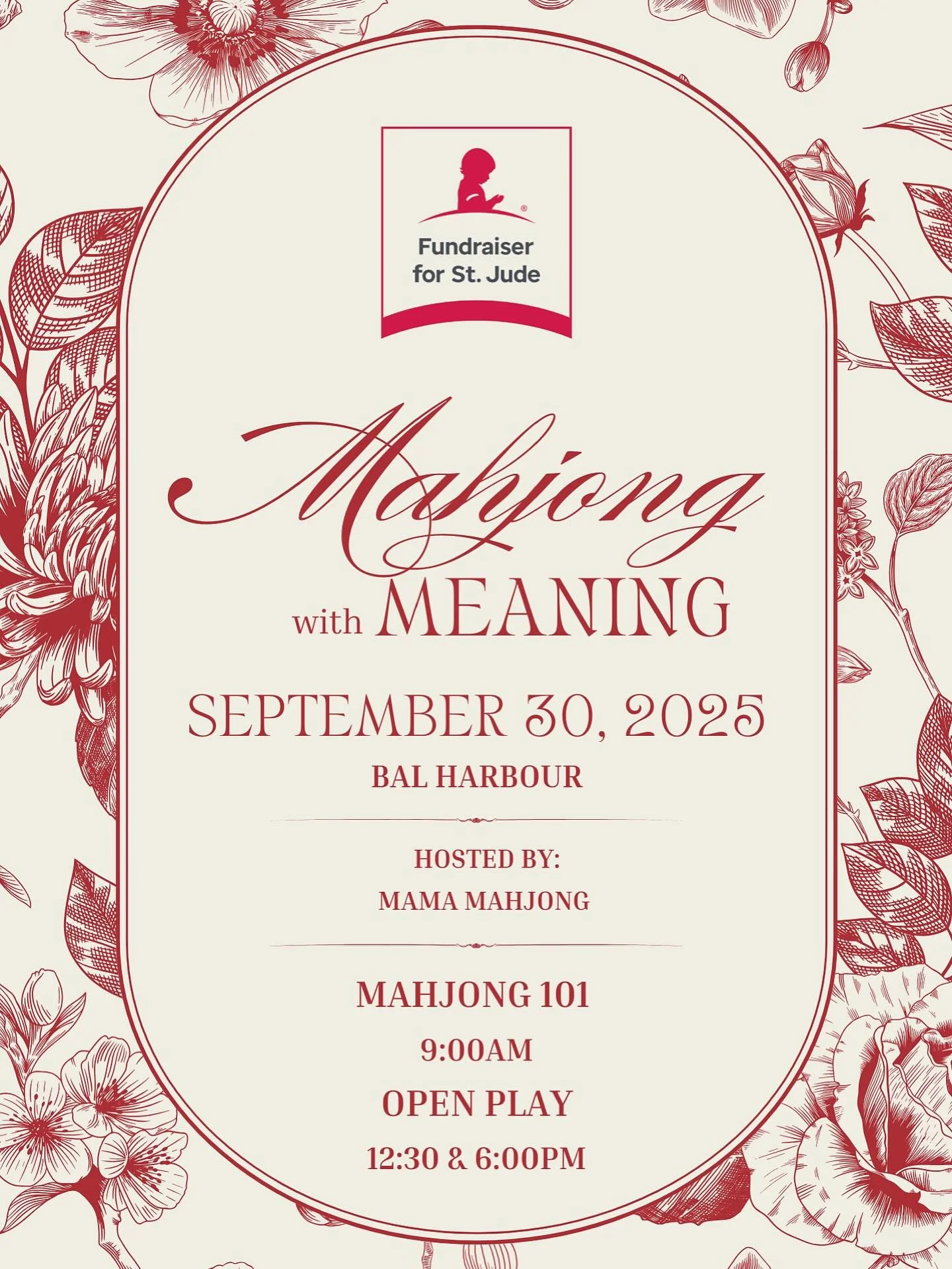 I am absolutely honored to be partnering with @stjude to provide a day of Mahjong fun in the new @balharbourshops_popup in downtown Nashville! Dm me if you&rsquo;d like to host a table before tickets go live! Giveaways, snacks, wine and full hearts &