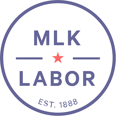 Logo with the text "MLK LABOR" and "EST. 1888" inside a circle, including a red star in the center