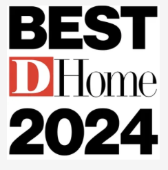 Logo for Best D Home 2024, featuring bold black and red text.