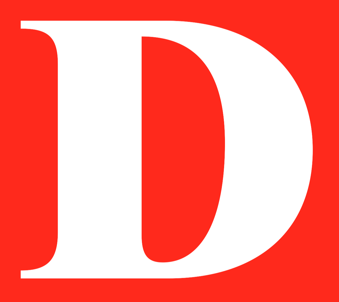 Close-up of the Reddit logo with bold white letters on a red background.