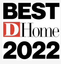 Graphic with the text 'Best D Home 2022' in black, red, and white colors.