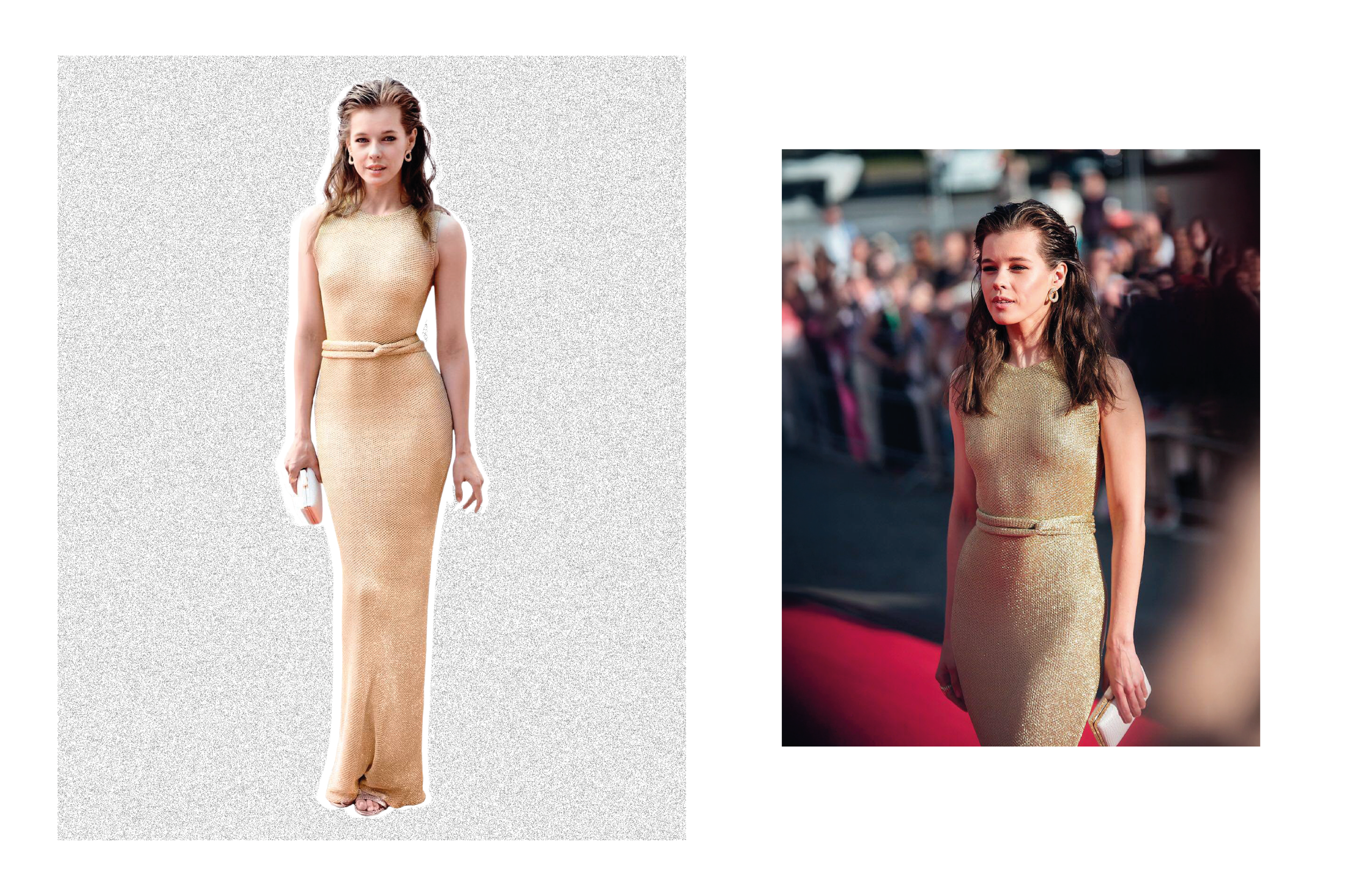 27th ¨Kinotavr¨ film festival, Katerina Shpitsa wearing a metalic gold gown by PANKIN couture