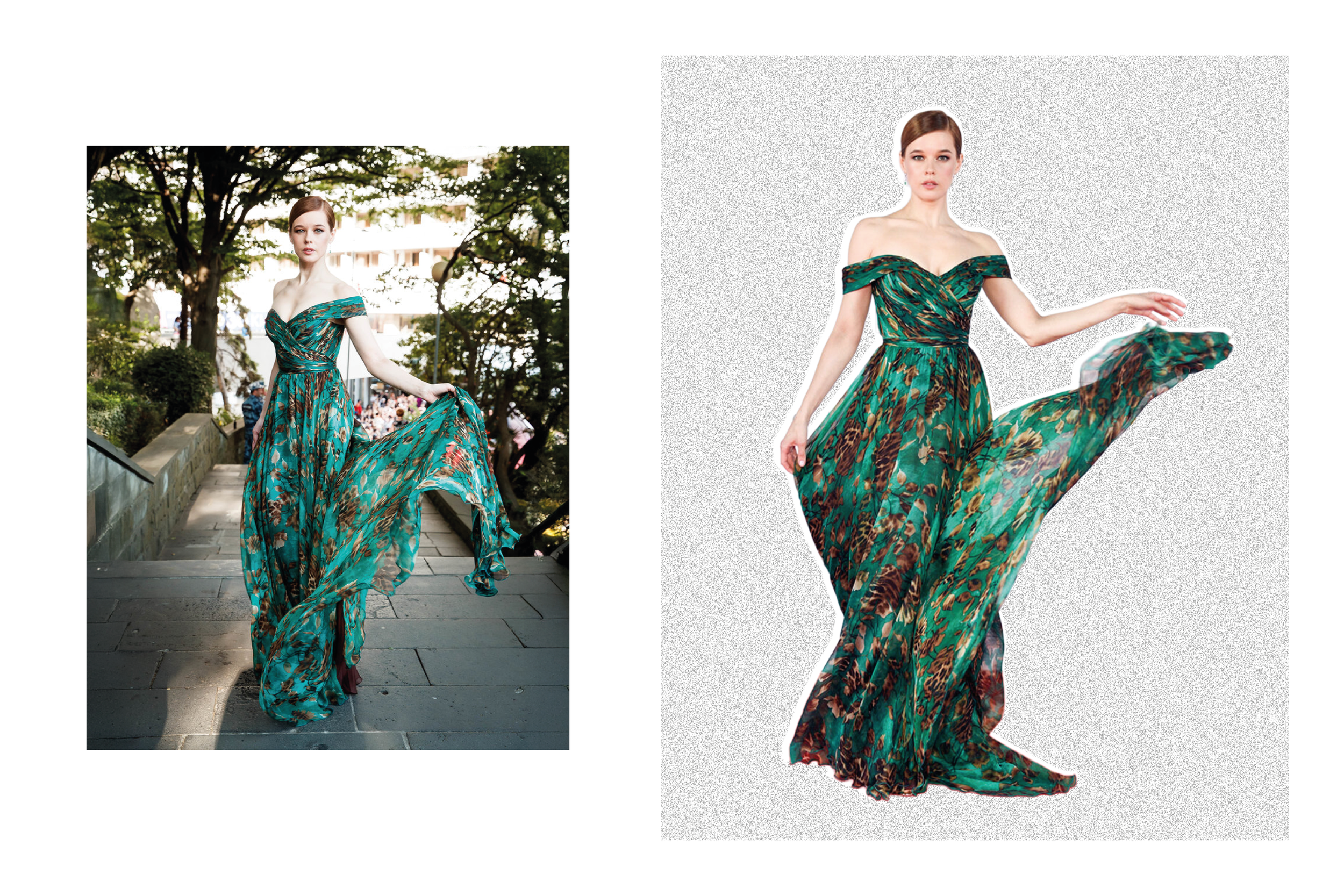 29th ¨Kinotavr¨ film festival, Katerina Shpitsa arrives on the red carpet in a custom PANKIN couture gown. 