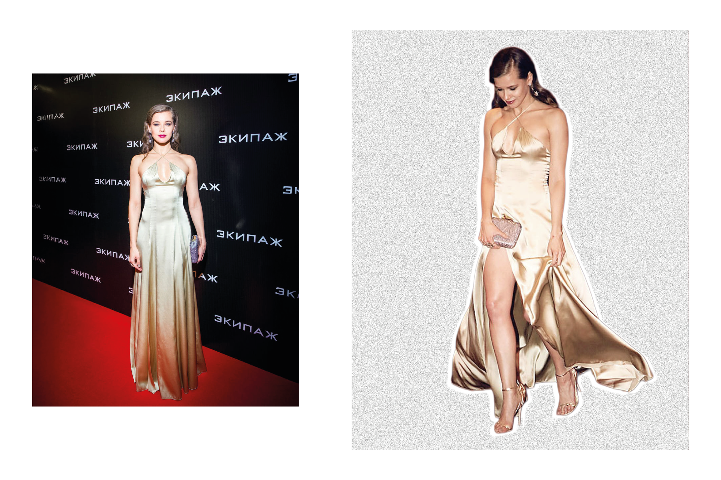 Katerina Shpitsa wearing a custom gown by PANKIN couture at premier of ¨Ekipazh¨