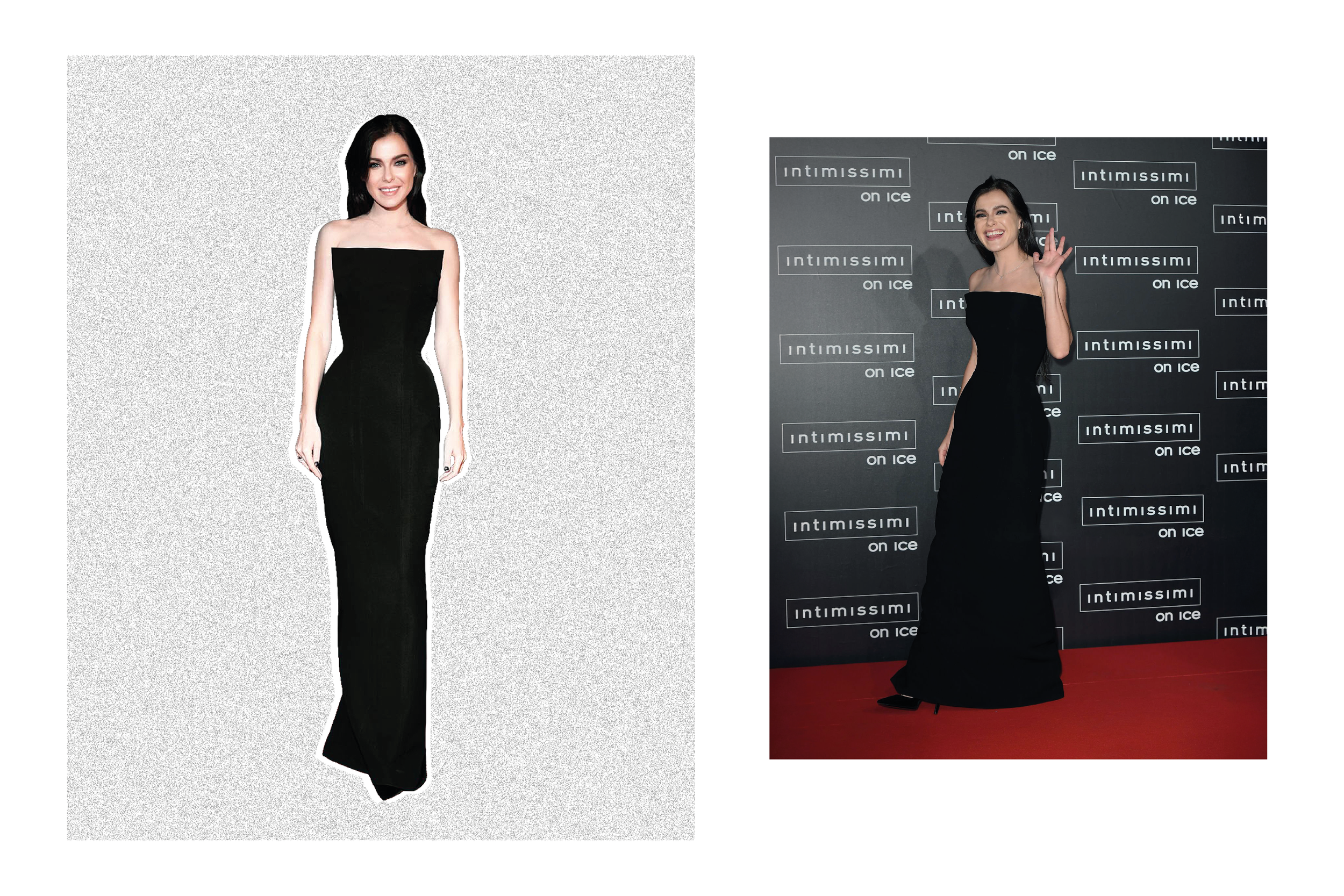 Elena Temnikova at ¨Intimissimi On Ice¨ grand ice show, wearing a corset gown by PANKIN couture.