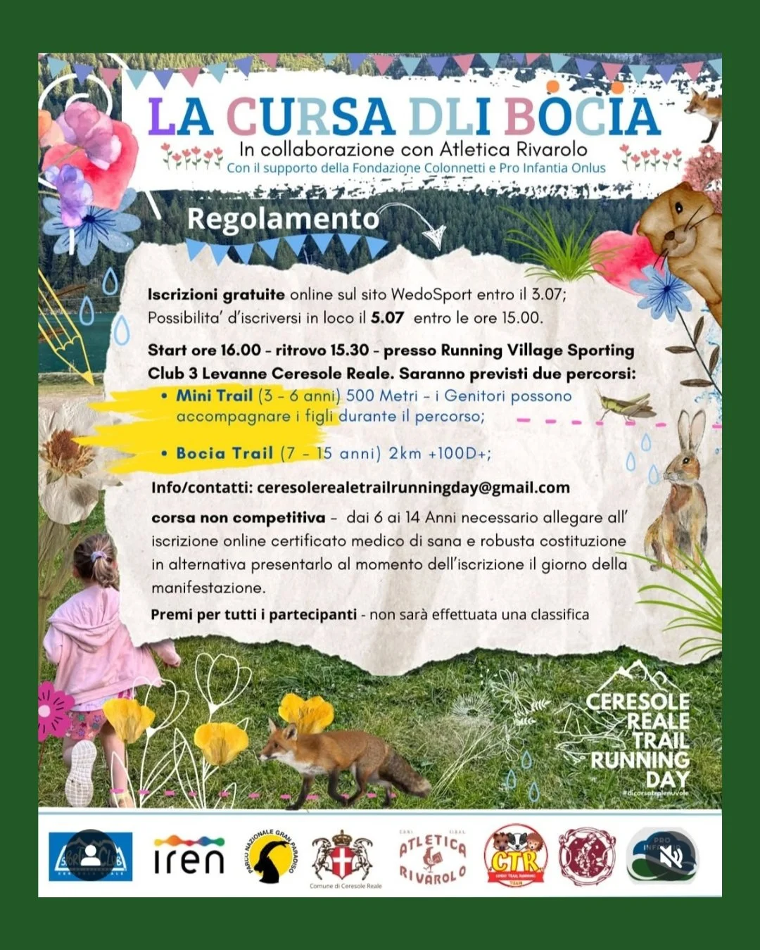 PRO INFANTIA ALLA CERESOLE TRAIL RUNNING DAY