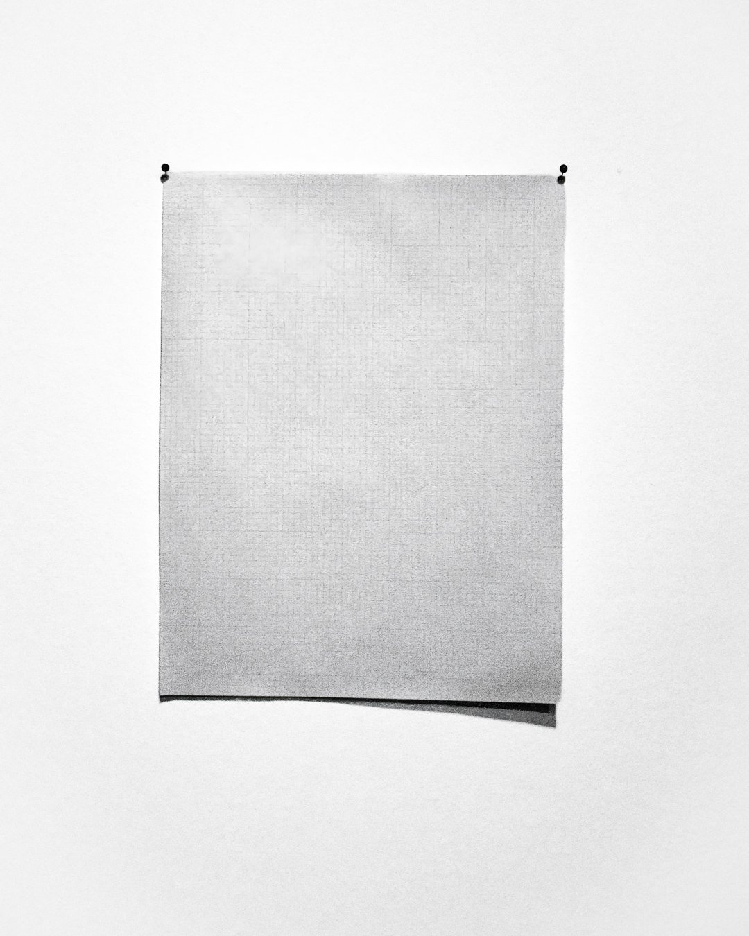 The Grid Never Lies #1, Non-repro blue pencil on graph paper, 10 x 8 in., 1995