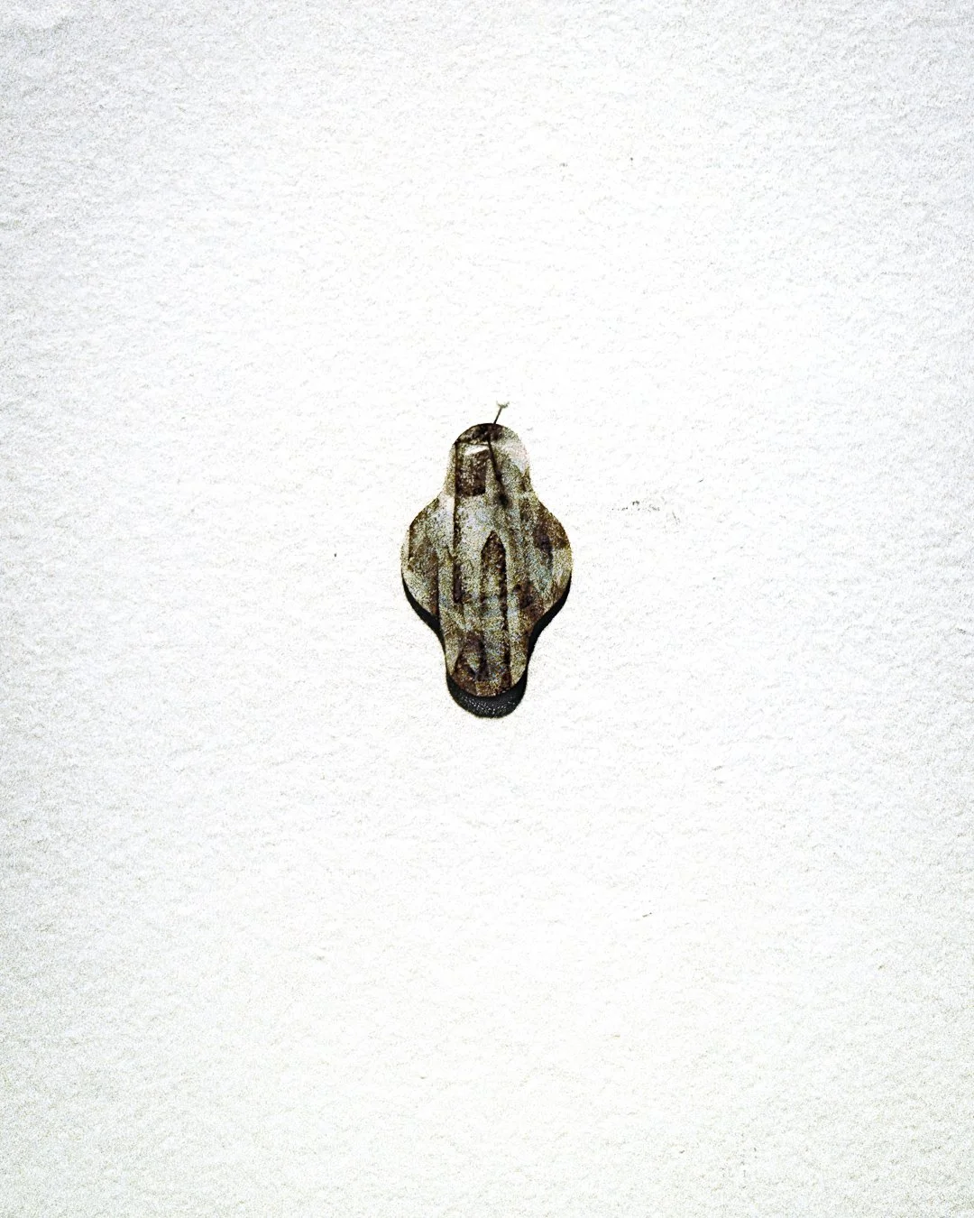 5% Obelisk, Ink on beer bottle label, 1.5 x .75 in., 1995