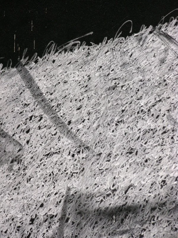 Plateaus 4 Gilles, detail, white chalk on blackboard, 72 x 48 in., 1995