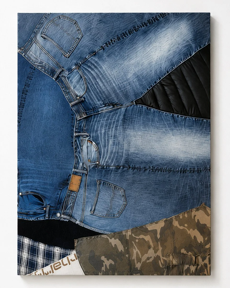 Relic-EB800, Stitched Garments, 48 x 36 x 1.25 in., 2026
