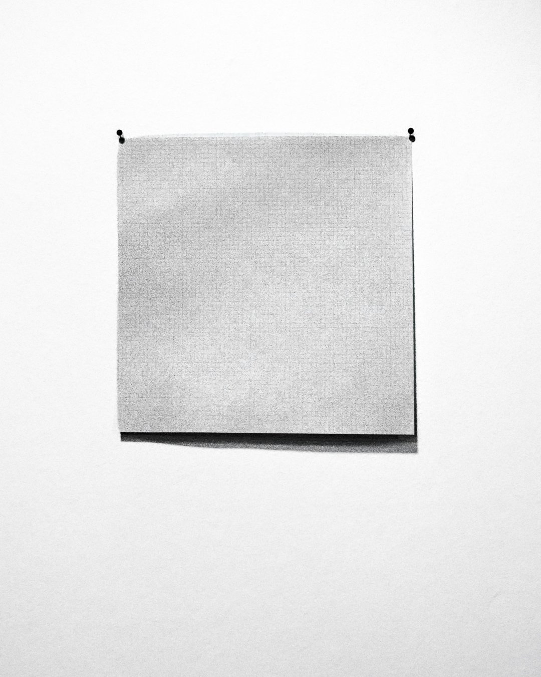 The Grid Never Lies #2, Non-repro blue pencil on graph paper, 8 x 8 in., 1995