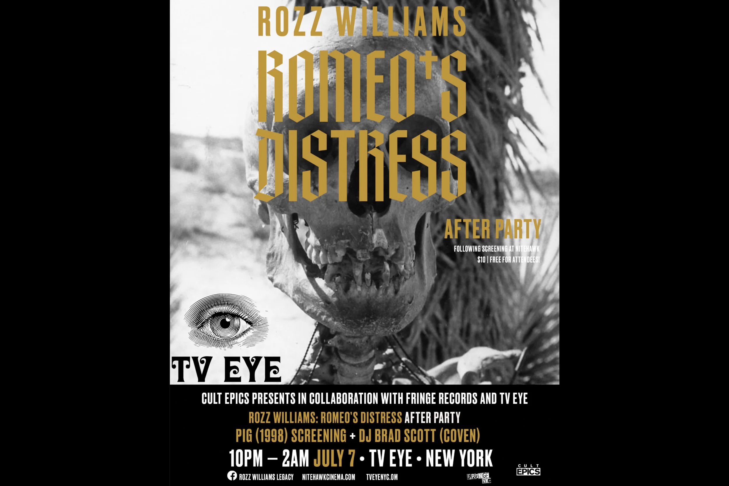 Rozz Williams: Romeo’s Distress Documentary Afterparty