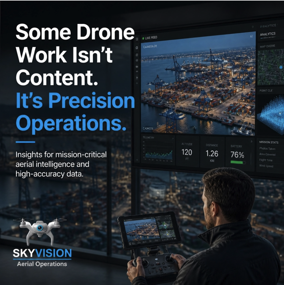 Some Drone Work Isn’t Content ,  It’s Precision Operations