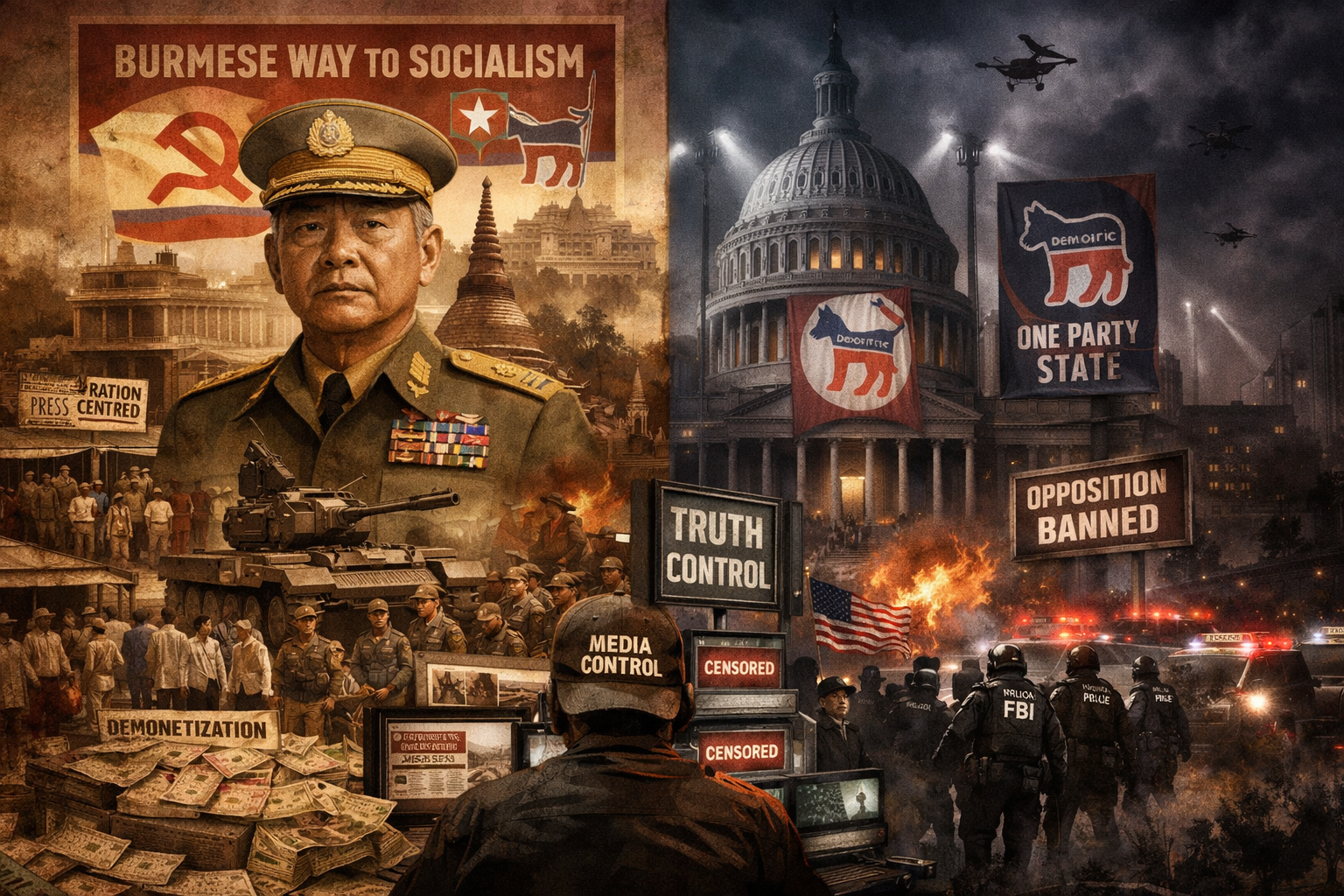 When a Country Becomes a Captive: Ne Win’s Burma Playbook—and Why Americans Argue About Similar “Soft” Tactics Today