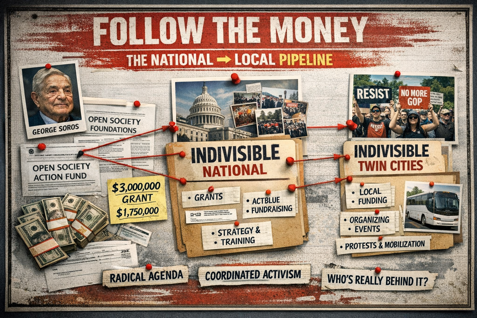 Inside Indivisible: The Money, the Ideology, and the National Machine Powering Violent Protestors