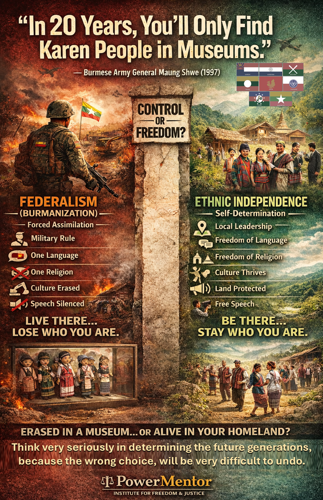 Think very seriously in determining the future generations, because the wrong choice, will be very difficult to undo.