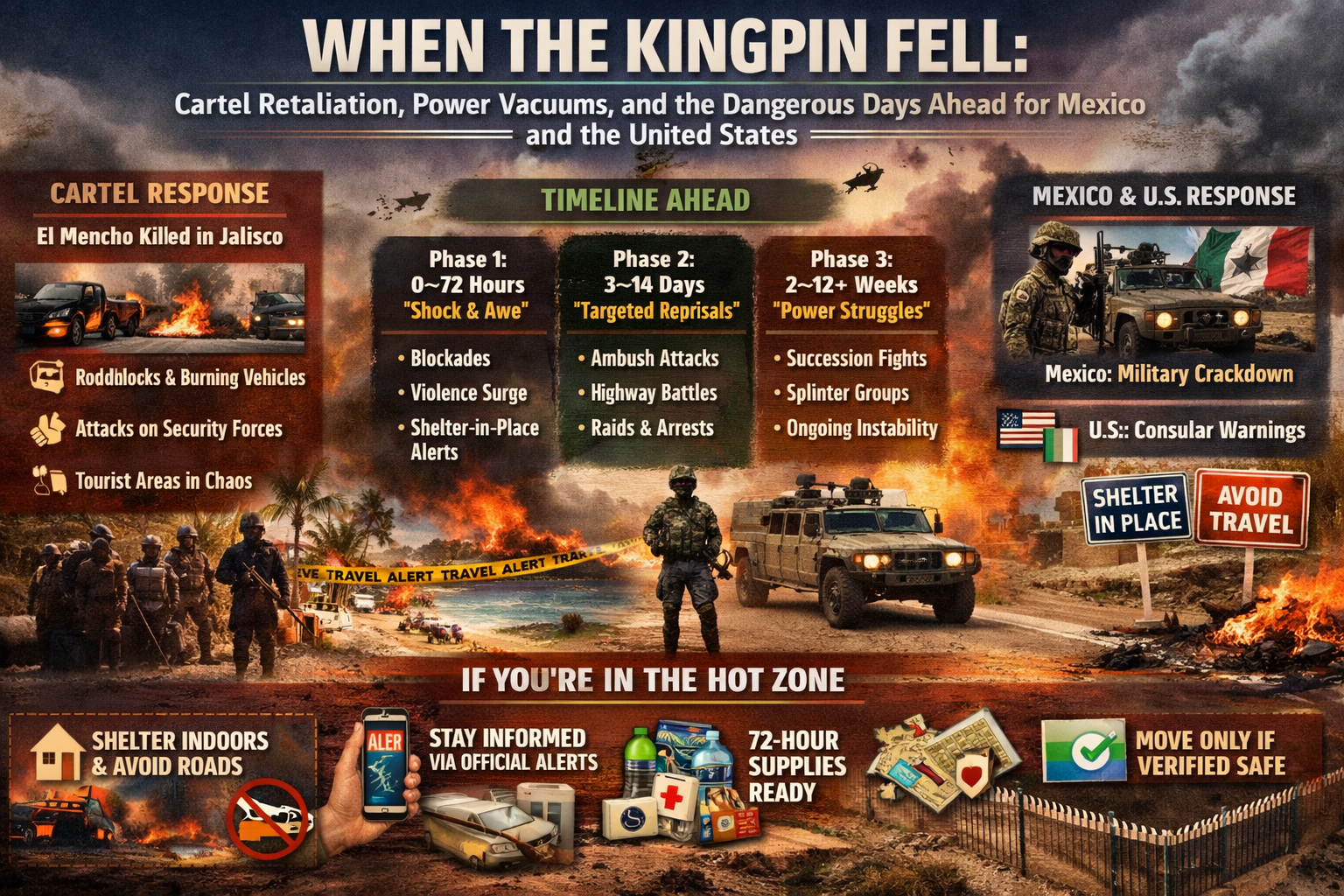 When the Kingpin Fell: Cartel Retaliation, Power Vacuums, and the Dangerous Days Ahead for Mexico and the United States