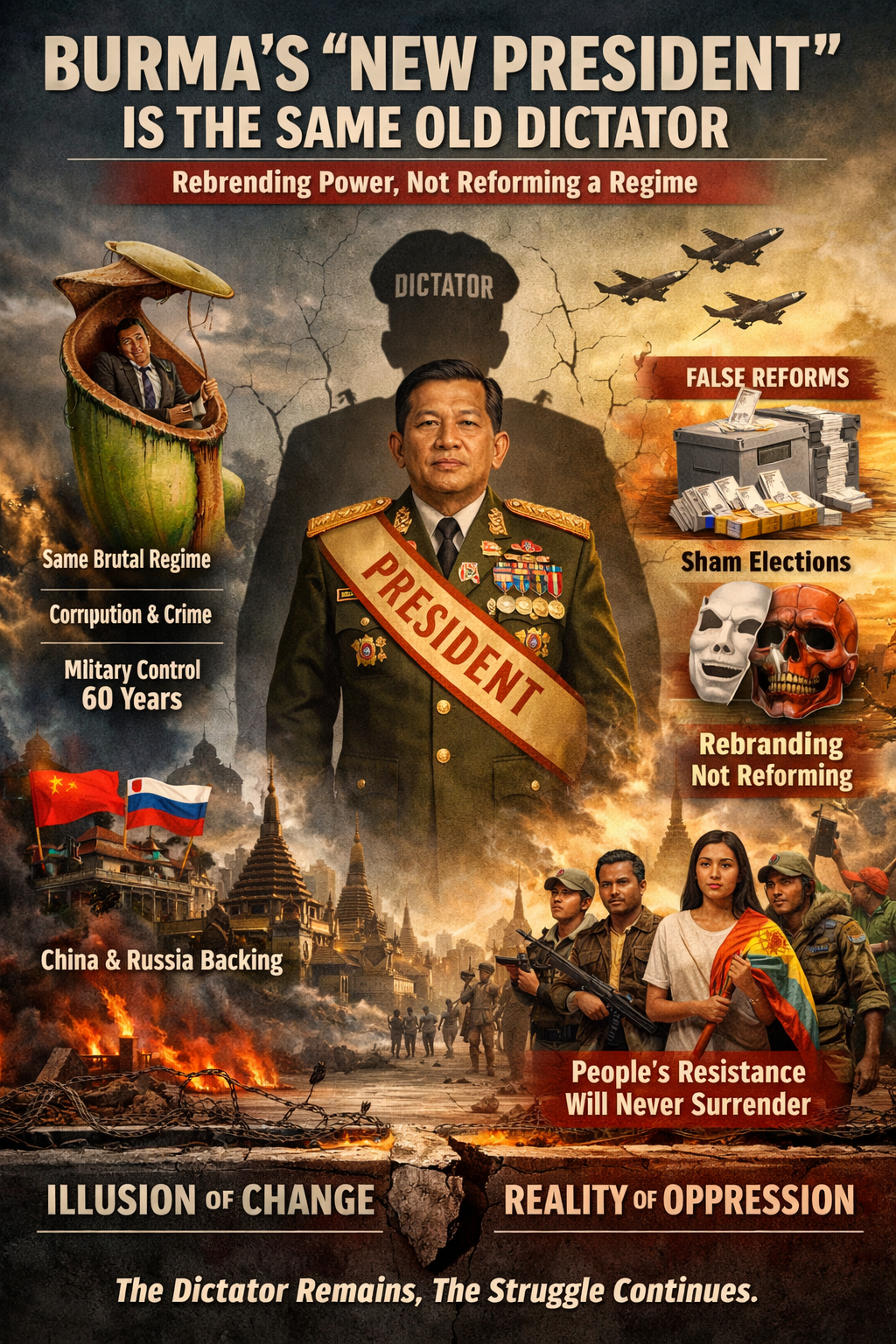 Burma’s “New President” Is the Same Old Dictator