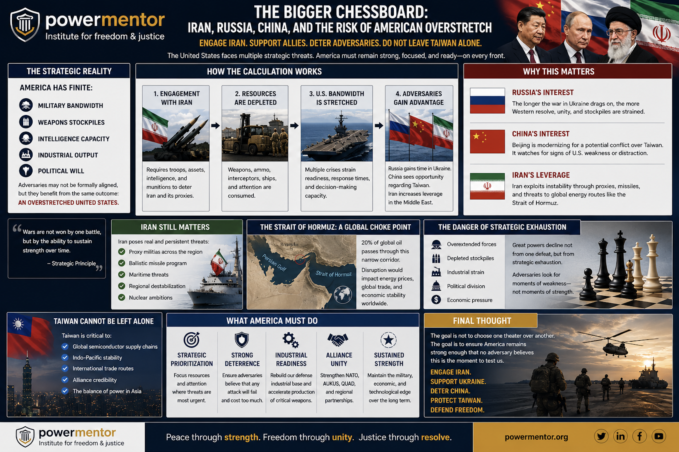 The Bigger Chessboard: Iran, Russia, China, and the Risk of American Overstretch