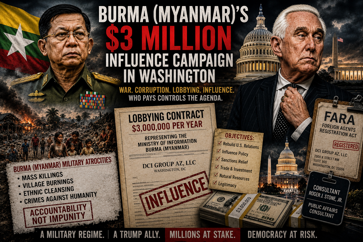 Burma’s (Myanmar) $3 Million Washington Influence Campaign: Roger Stone, Rare Earth Minerals, and the Fight for Burma's Future
