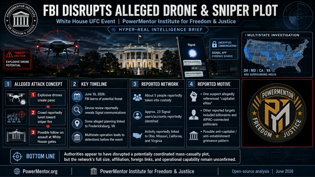 FBI Disrupts Alleged Explosive-Drone and Sniper Plot Against White House UFC Event