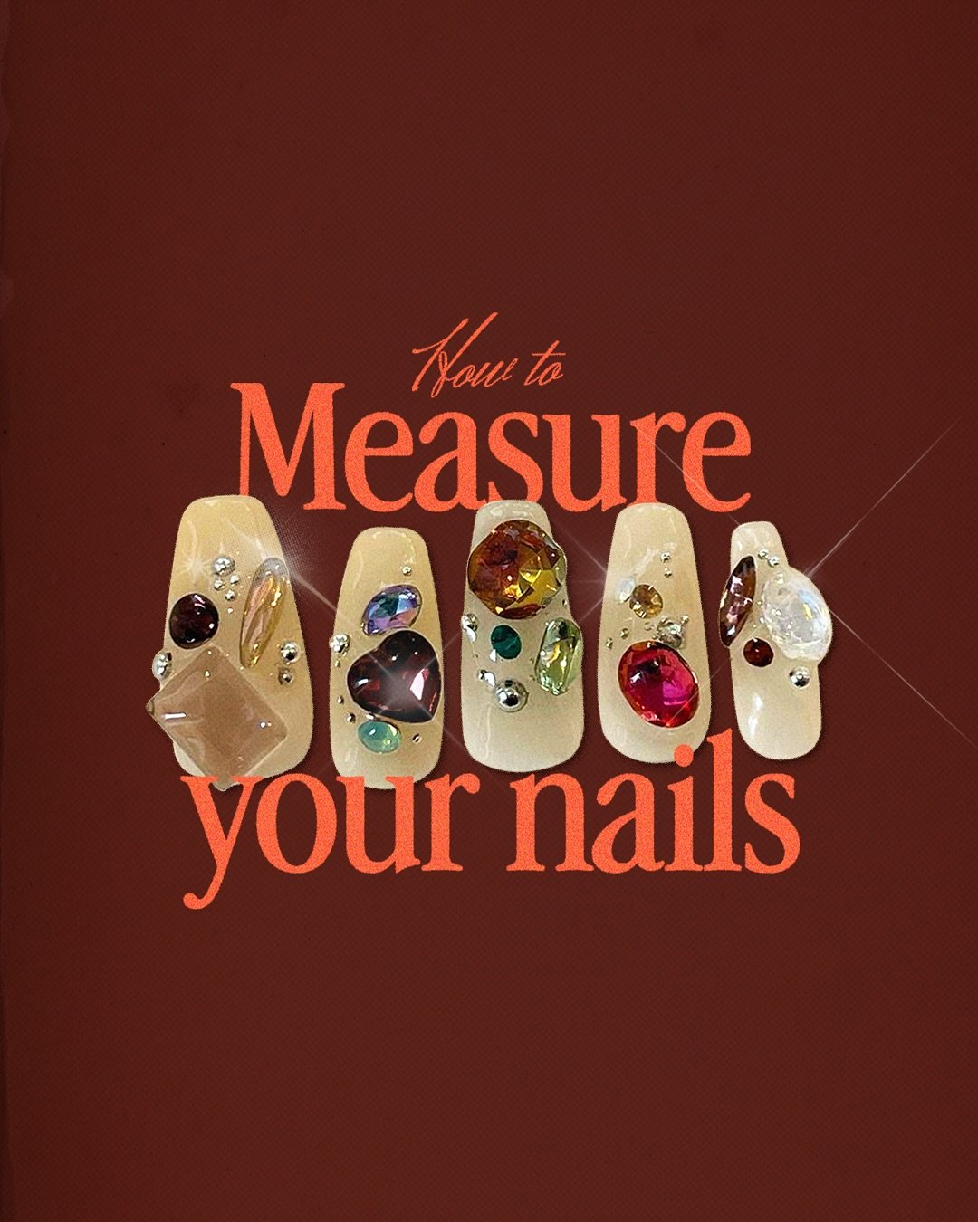 Measuring your nail beds = ✨ self care ✨
(and makes sure your custom set fits like a glove.)
Swipe to learn how to measure like a pro. Spoiler: you already have everything you need.