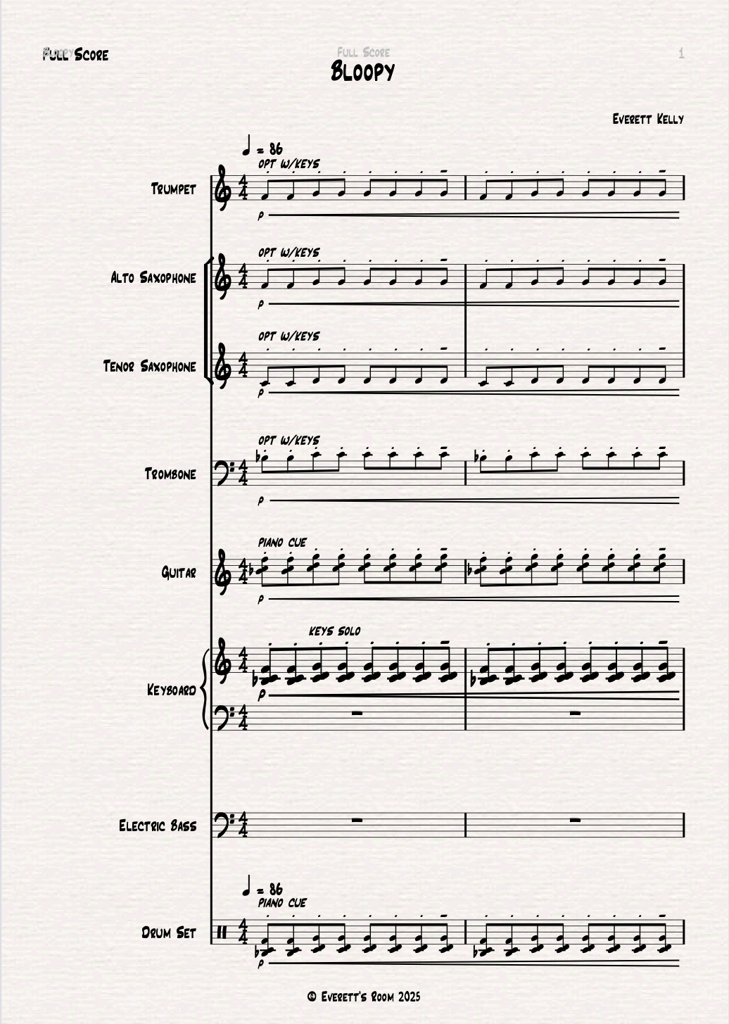 Bloopy (six-piece combo)