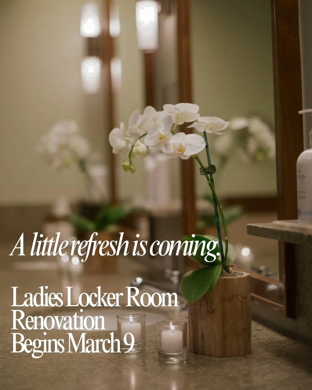 We&rsquo;ll be honest&hellip; construction isn&rsquo;t glamorous, relaxing, or convenient but change is good and usually means better things are on the horizon.

Starting March 9, the ladies locker room will be closed for a renovation. Construction c