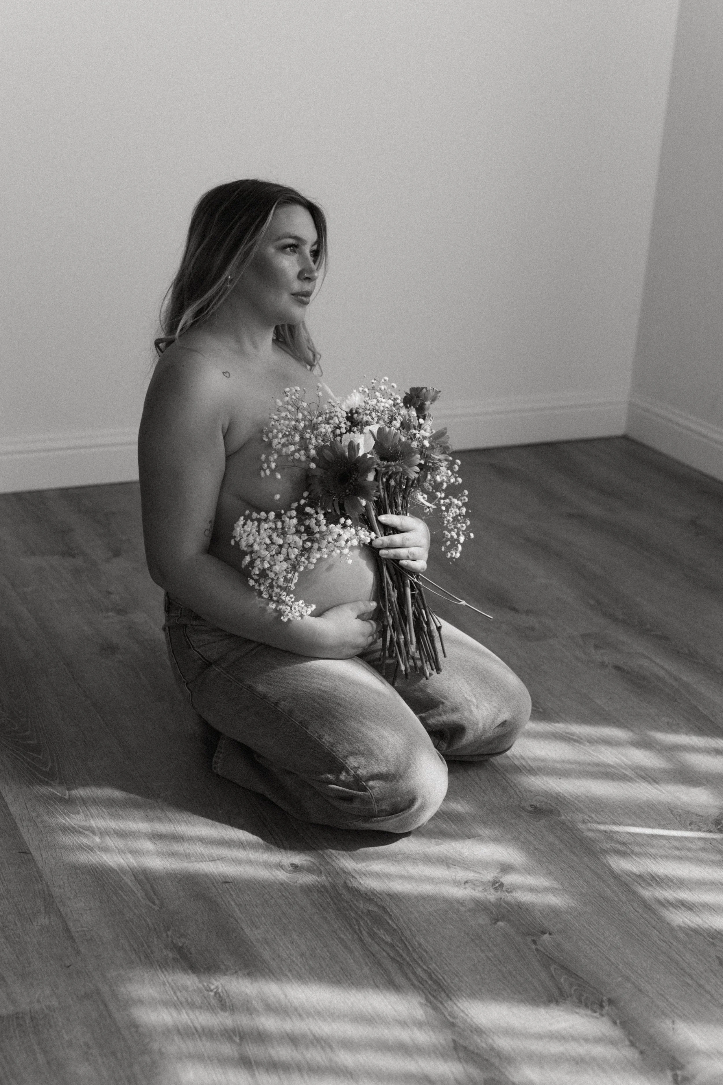 studio maternity session in monterey california cannery row