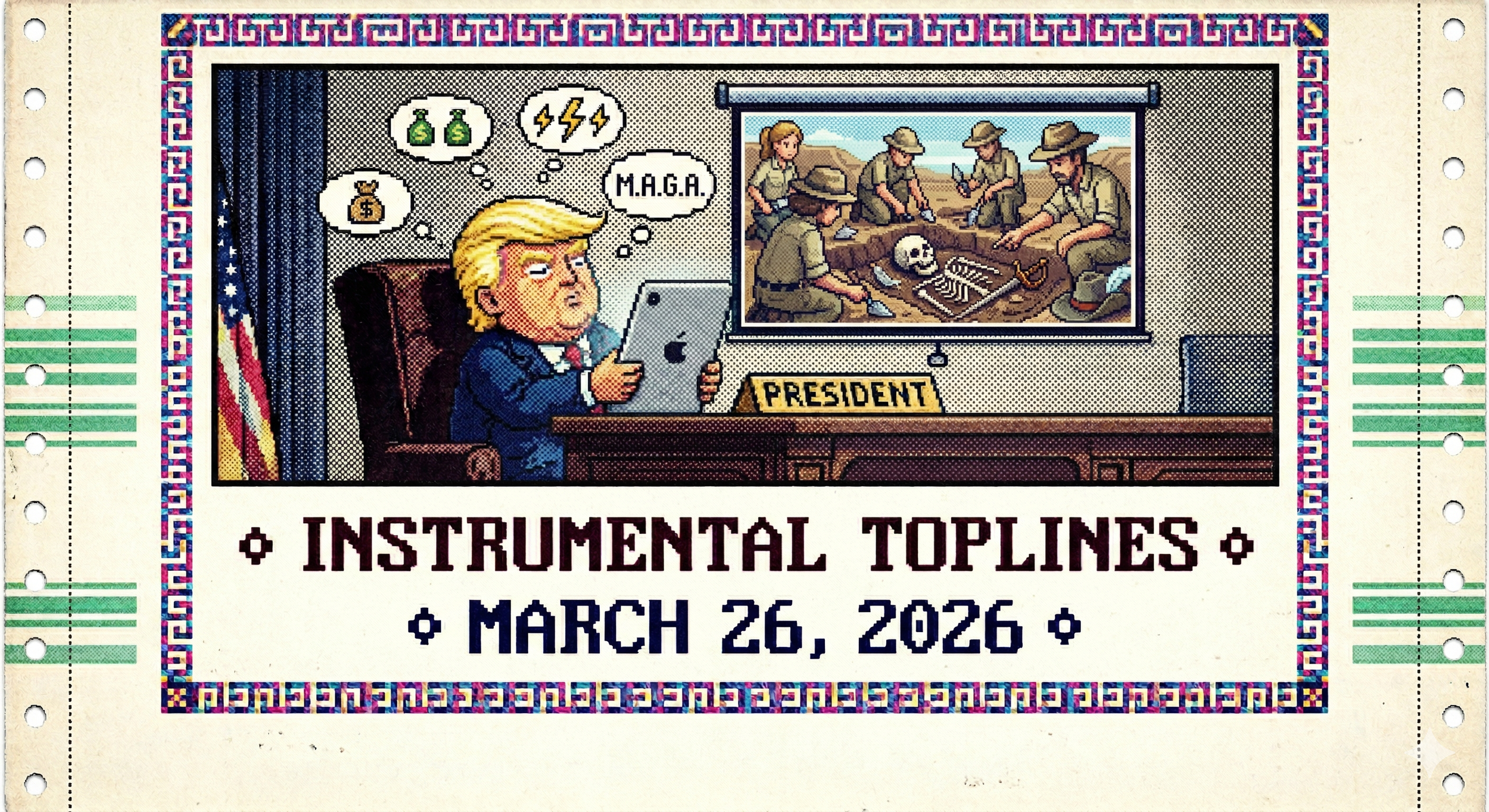 Trump Judges War Progress via Daily Sizzle Reel