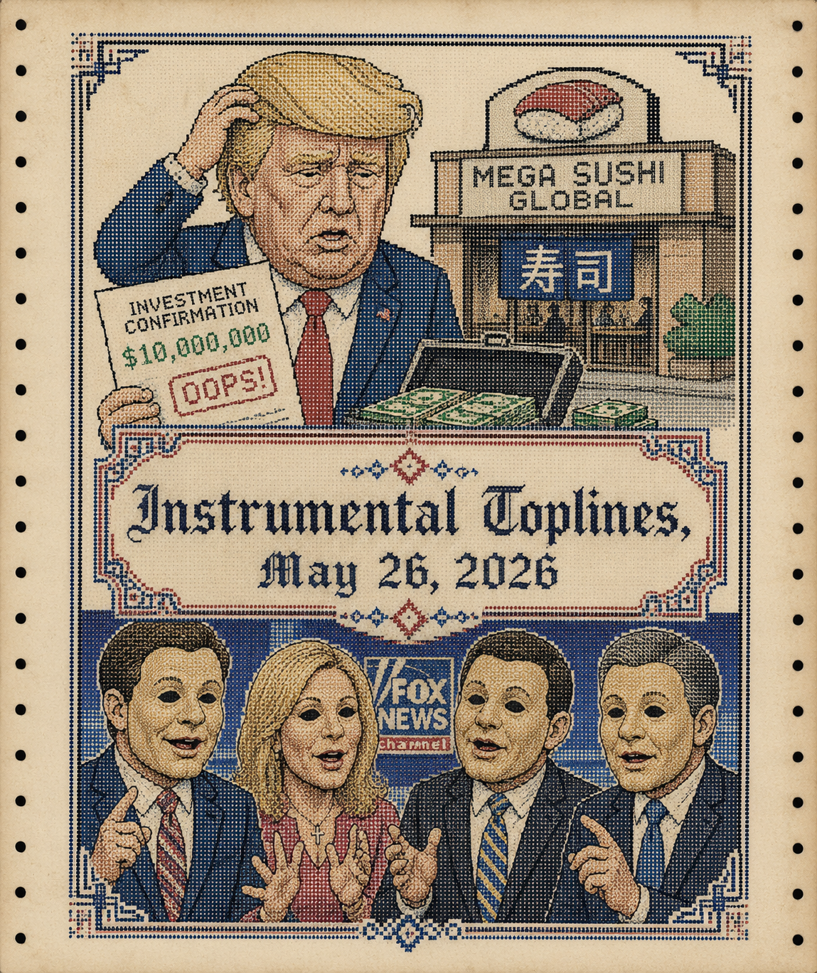 Trump Accidentally Invests in Sushi and Answers to the Fox News Mask Conspiracy