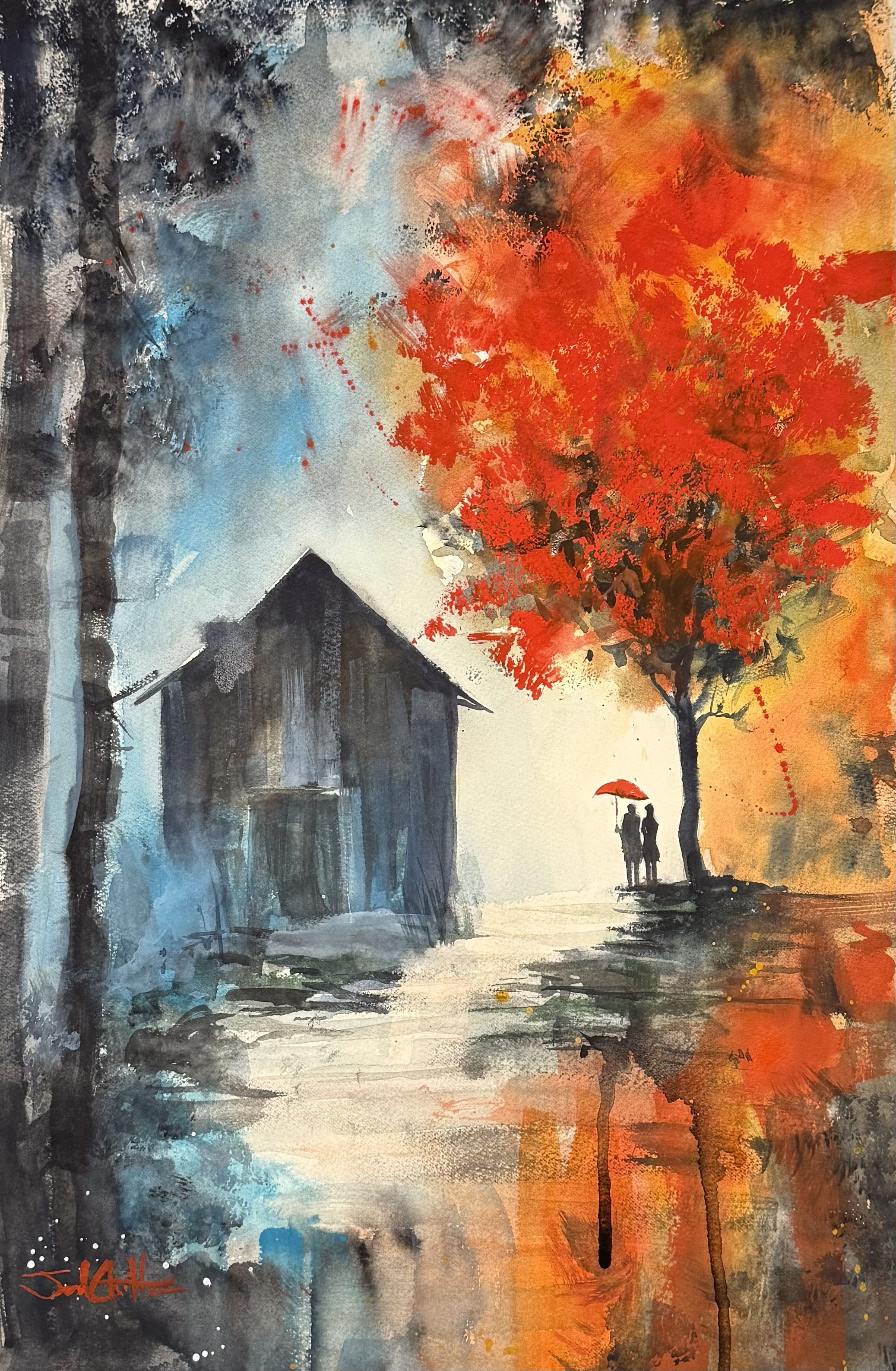 under the fiery canopy