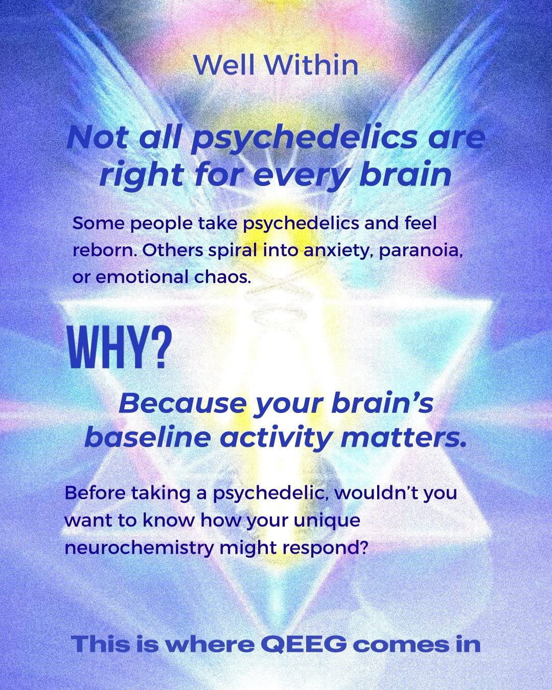 Before you take a psychedelic, you should ask: What does my brain actually need? 🧠

Psychedelics work by disrupting and rewiring brain networks&mdash;but not all disruptions are helpful. Some people feel more connected than ever after a journey, whi