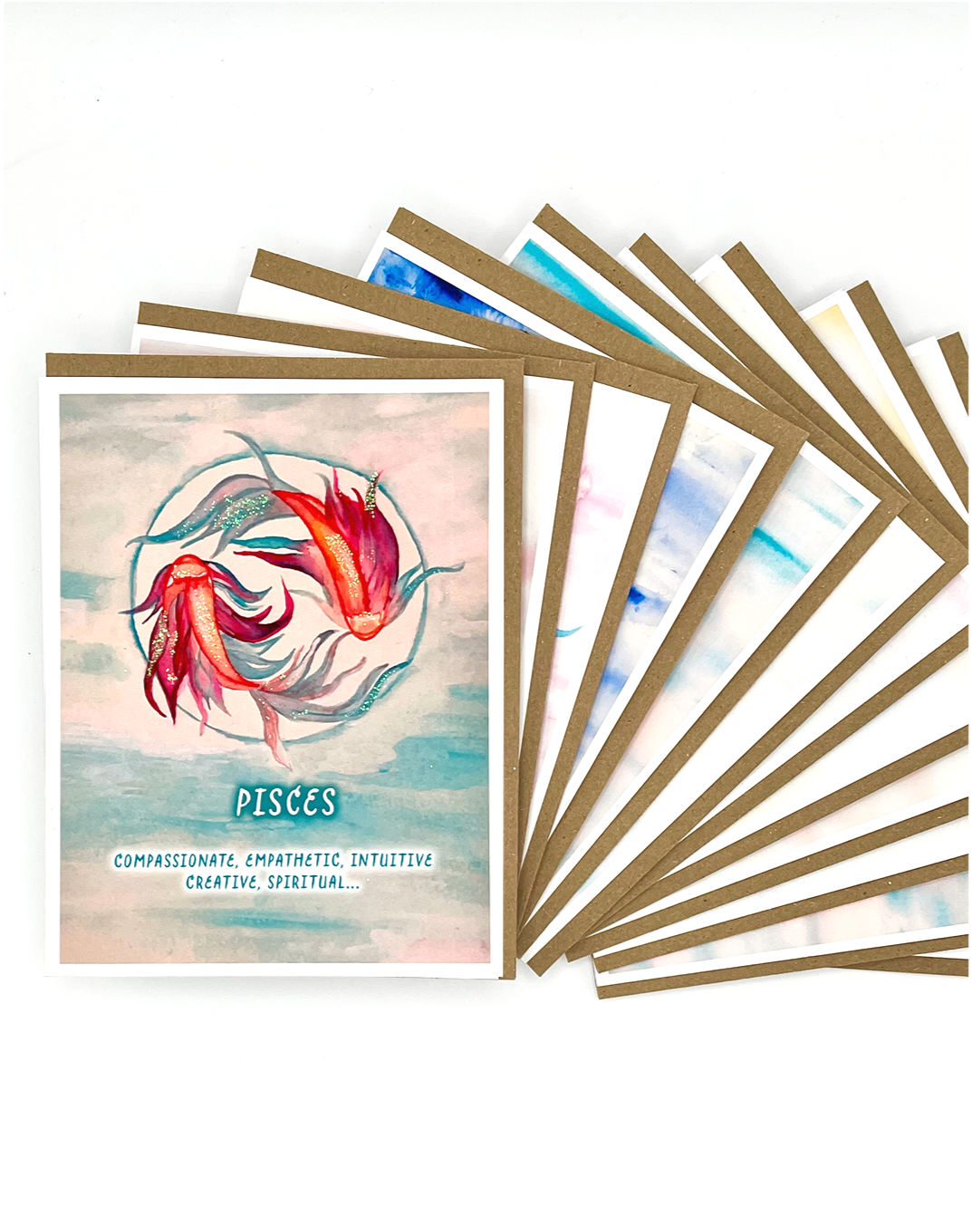 Set of all 12 Sun Sign Greeting Cards
